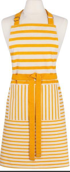 Yellow Striped Apron