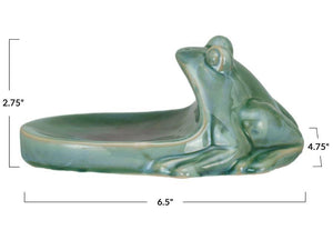 Stoneware Frog Soap Dish