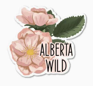 Alberta Wild Rose Matte Sticker