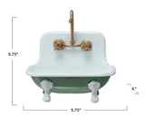 Green Bathroom Sink Soap Dish