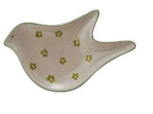 Yellow Flowers Bird Trinket Dish