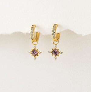 Sierra Charm Hoop Earrings