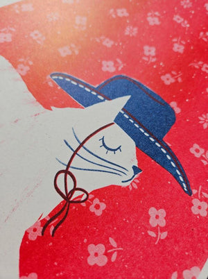 Cowboy Cat Print