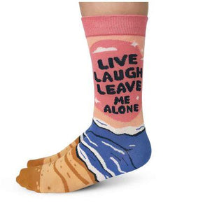 Live Laugh Leave Me Alone Socks