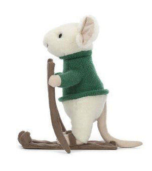 Merry Mouse Skiing Stuffed Animal