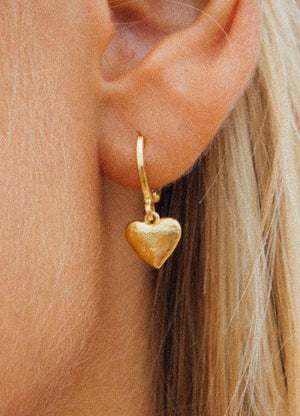 Gold Heart Earrings