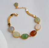 Rainbow Color Jade Beads Bracelet