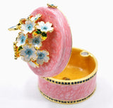 Round Shape Floral Trinket Box