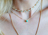 Petite Turquoise Heart Necklace