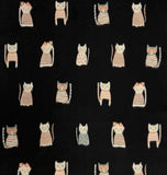 Reversible Cat Scarf Black