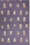 Reversible Cat Scarf Lilac