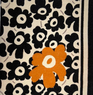 Black Orange Flower Eye Scarf