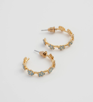 Forget Me Know Hoop Stud Earrings