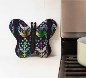 Brocade Butterfly Pot Holder