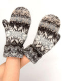 Nordic Snowflake Wool Mittens