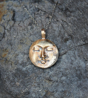 All That Ever Was Bronze Moon Necklace