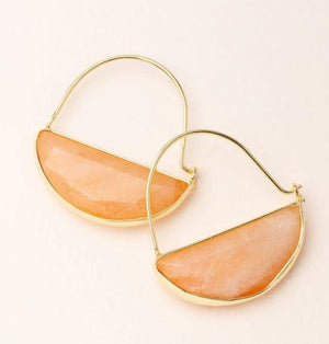 Sunstone Prism Hoop Earrings