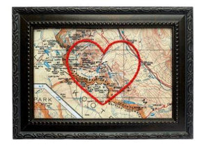 Embroidered Heart: Moraine Lake - Wall Decor