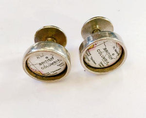 British Columbia - Vintage Map Cufflinks