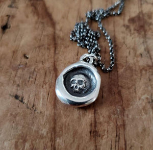 Skull: All is Vanity, Memento Mori - Wax Seal Necklace