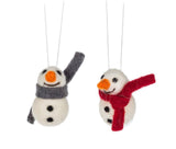 Snowman Ornament - Gray