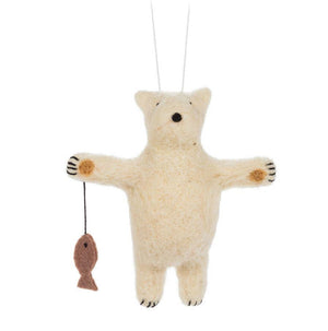 Polar Bear with Fish - Ornament