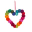 Rainbow PomPom Heart Ornament