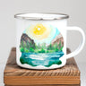 Mountain Lake Watercolor Camp Mug