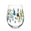 Allover Trees Stemless Wine Glass