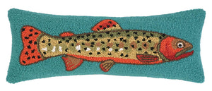 Trout - Hooked Wool Pillow