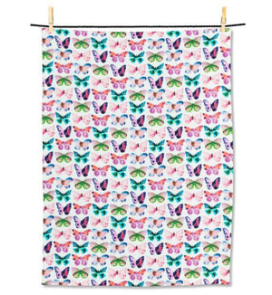 Watercolor Butterfly Tea Towel