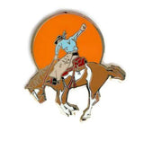 Sunset Cowboy Pin