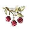 Raspberry Garnet Brooch