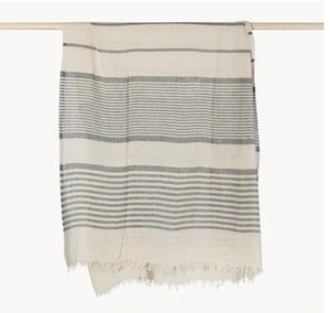 Sarah Black Turkish Towel/Scarf