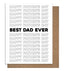 Best Dad Ever Card