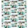 Animals in Canoes - Tea Towel