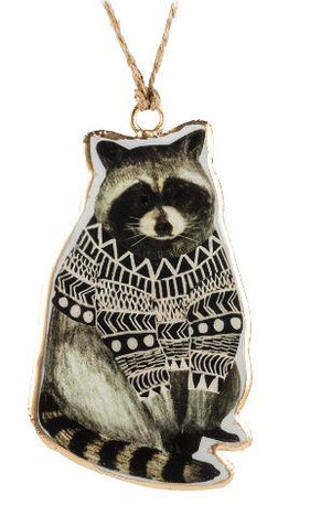 Raccoon in Sweater Ornament