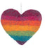 Rainbow Striped Heart Ornament