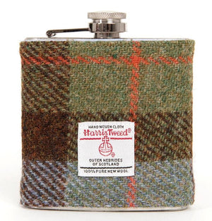 Macleod Tartan Harris Tweed Hip Flask