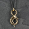 Coiled Snake Bronze Necklace