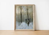 Winter Trail Vintage Art 11 x 14 Print