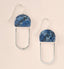 Lapis & Silver Chandelier Stone Earrings