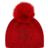 Red Snowflake Fox Pom Toque