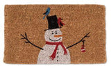 Snowman with Birds Coir Mat