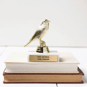 Two Words, One Finger Bird Trophy