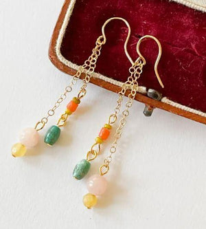 Beaded Chain Earrings