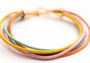 Confetti Colors Leather Cord Bracelet