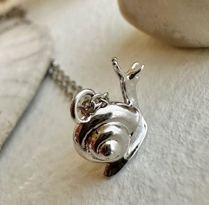 Silver Snail Necklace