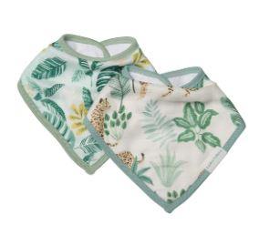 Bamboo Bib Set of 2 - Tropical Jungle