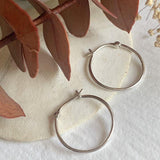 Pecos Hoop Earrings in Sterling Silver